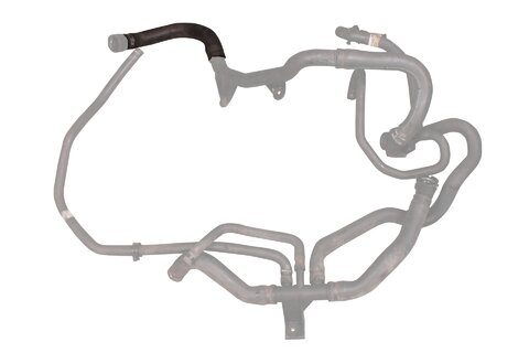 Hadice vody od kolena chladiča k plastovej spojke hornej