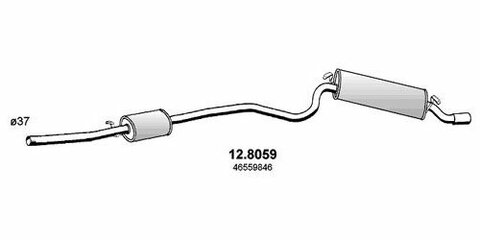 Diel výfuku strednej a zadnej