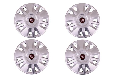 SADA pokrievok na disk 15 palcov červený znak orig.