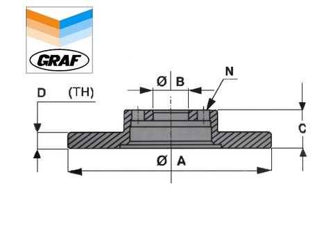 Brzdový kotúč predný 1,8 t