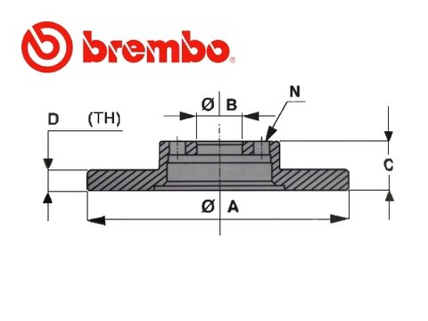 Brzdový kotúč predný chladený