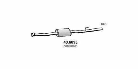 Stredný diel výfuku
