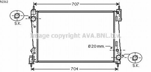 Chladič 1.4 16V, 1.3,1.6,1.9 MJTD (  -AC) orig.