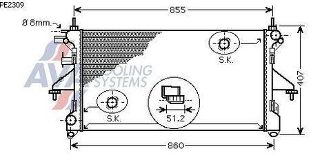 Chladič 2.2 JTD 16V (  AC)