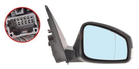 Pravé spätné zrkadlo el. ovládané asférické s blikačom a tepl. čidlom pre lak (7pin)