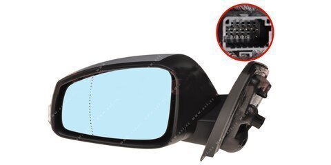 Ľavé spätné zrkadlo el. ovládané vyhrievané asférické el. sklopné s tepl. čidlom a blikačom pre lak