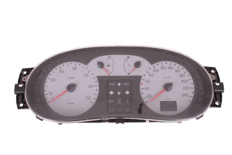 Přístrojový štít - benzín - 240km/h