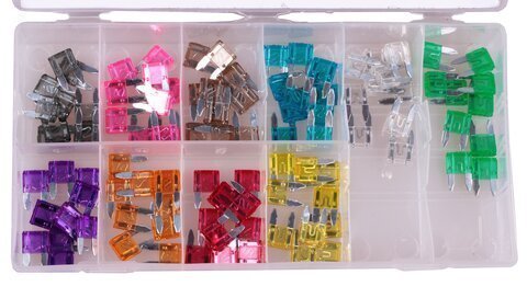 Mini nožové poistky - sada 100 ks