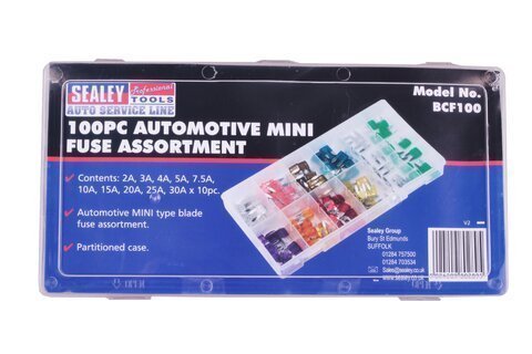 Mini nožové poistky - sada 100 ks