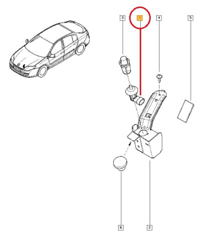 Spínač vnútorného osvetlenia (kĺbový spínač)