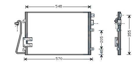 Chladič klimatizácie bez sušiča 1.2i 8V 16V, 1.4i 8V, 1.6i 16V, 1.5DCi, 1.9DCi