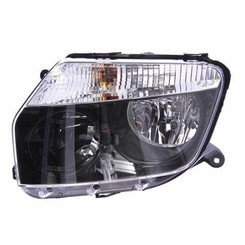 Přední světlo H7+H1 (ovládané lankem), černý rámeček (verze 4x4) levé L