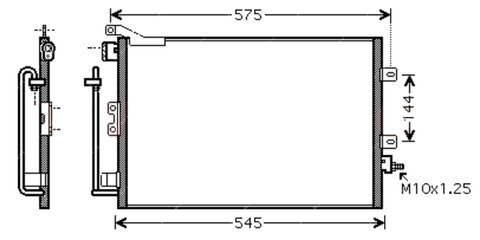 Chladič klimatizácie sa sušičom pre benz. motory