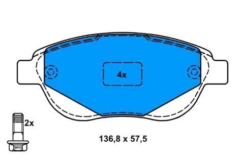 Brzdové doštičky predné