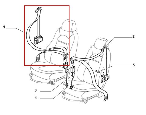 Pravý predný bezpečnostný pás