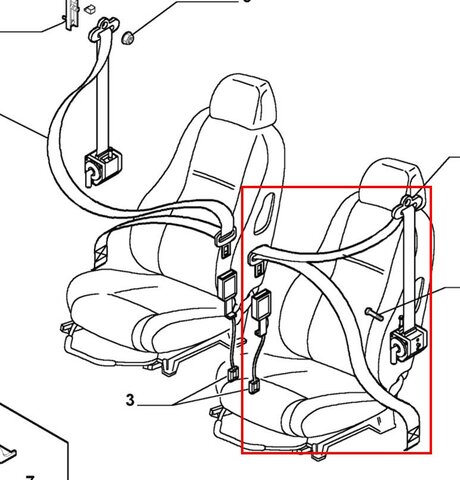 Bezpečnostný pás ľavý predný 5dv
