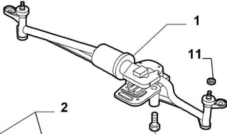 Mechanizmus predného stierače komplet