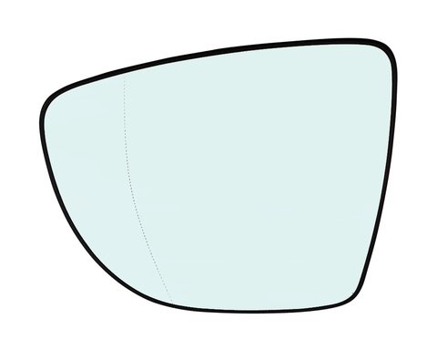 Ľavej sklo spätného zrkadla s plastovým držiakom vyhrievané asférické