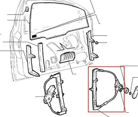 Sťahovacie mechanizmus dverí LPM
