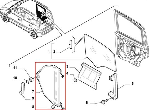 Sťahovacie mechanizmus dverí PZM