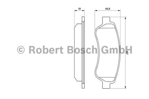 Brzdové doštičky zadné