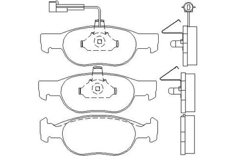 Brzdové doštičky predné 1 senzor