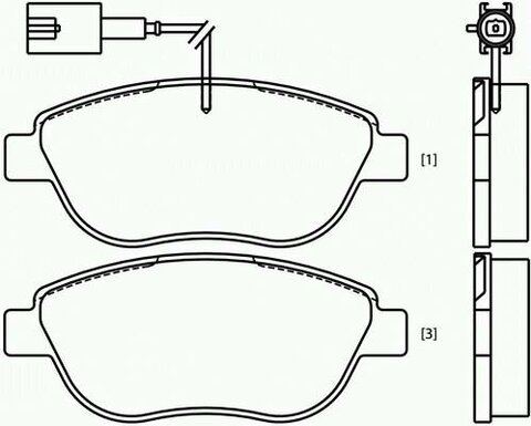 Brzdové doštičky predné