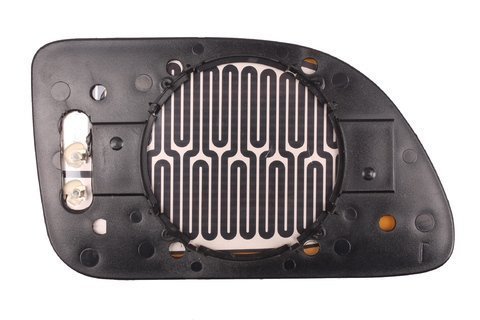 Ľavej sklo spätného zrkadla s plastovým držiakom vyhrievané - pre neoriginálne zrkadlo