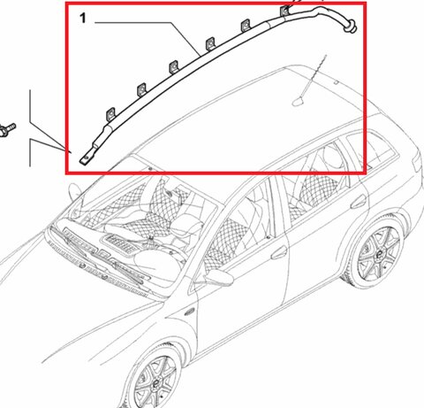 Airbag stropné pravý P