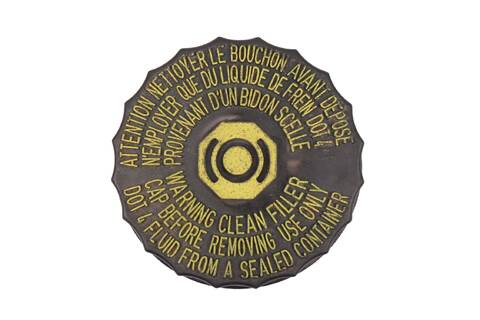 Viečko nádobky brzdovej kvapaliny- popis varovania 464331