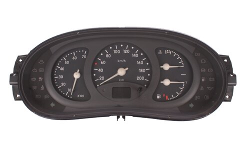 Přístrojový štít - benzín - 200km/h