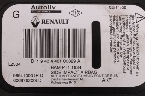 Airbag ľavého predného sedadla