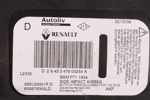 Airbag pravého predného sedadla