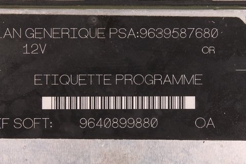 Riadiaca jednotka motora 9640899880