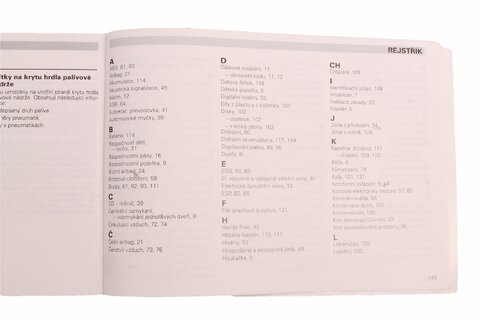 Návod na obsluhu FABIA CZ 2001