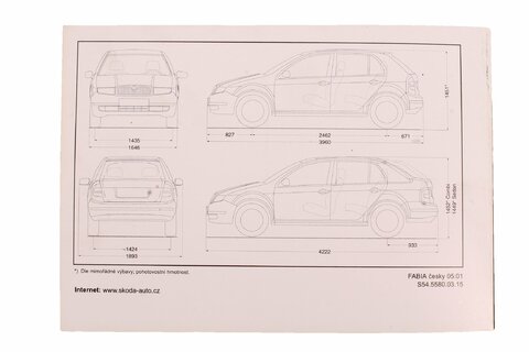 Technické dáta FABIA CZ 2001