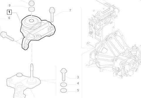 Silentblok prevodovky orig.