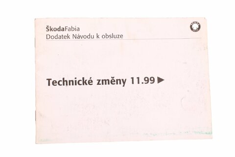 Dodatok návodu na obsluhu 11.99 FABIA CZ