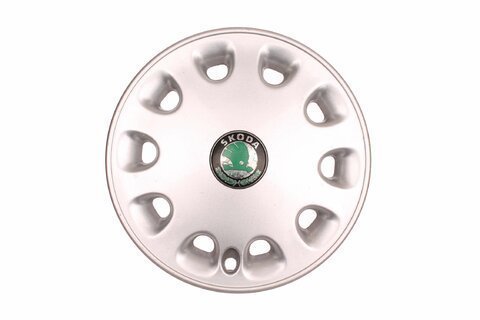 Pokrievka kolesa strieborná / farebný znak 6U0601155