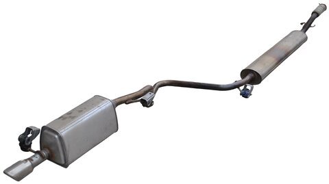 Stredný a zadný diel výfuk