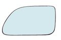 Ľavej sklo spätného zrkadla s plastovým držiakom vyhrievané - pre neoriginálne zrkadlo